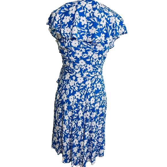 DRAPER JAMES RSVP Ruffle Wrap Dress Small - Picture 3 of 11
